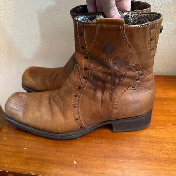 Mark Nason Leather Boots Distressed Brown Boots Size 9.5 main image 6
